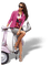 kvinna-på vespa - kostenlos png Animiertes GIF