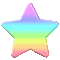 3d Rainbow Star Spinning (Unknown Credits) - GIF animado grátis Gif Animado