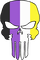 Nonbinary Pride Skull - Free PNG Animated GIF