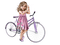 Petite fille et vélo - Free PNG Animated GIF