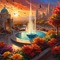 fantasy landscape background - GIF animé gratuit