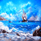 soave background animated summer vintage sea - GIF animado grátis Gif Animado