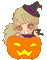 halloween pumpkin witch - Nemokamas animacinis gif animuotas GIF