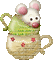 mouse, cups glitter - GIF animado grátis Gif Animado