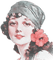 soave woman gypsy vintage pink teal - безплатен png анимиран GIF