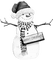 soave deco christmas winter text snowman black - png gratuito GIF animata