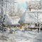 kikkapink background tree lights snow winter - Darmowy animowany GIF animowany gif