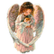 niña angel gatito  rosa beige dubravka4 - Free PNG Animated GIF