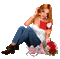valentine woman by nataliplus - Free animated GIF Animated GIF