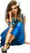 femme en bleu.Cheyenne63 - PNG gratuit GIF animé