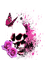 pink  gothic skull - png ฟรี GIF แบบเคลื่อนไหว