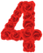 Kaz_Creations Numbers Red Roses 4 - zdarma png animovaný GIF