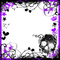 Emo Skull Frame Purple - δωρεάν png κινούμενο GIF