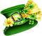 soave   patrick   deco hat clover flowers - png gratuito GIF animata