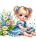 loly33 enfant printemps fleur - Free PNG Animated GIF