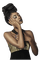 Woman Black Gold  - Bogusia - Free PNG Animated GIF