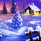 soave background animated house night winter - GIF animate gratis GIF animata