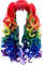 Wig, rainbow - PNG gratuit GIF animé