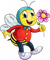 Kaz_Creations Cute Bees - gratis png geanimeerde GIF