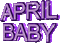 Glitter April Baby - Ücretsiz animasyonlu GIF animasyonlu GIF