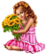 Kaz_Creations Baby Enfant Child Girl Colours Colour-Child  Flowers - 免费PNG 动画 GIF