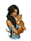 femme avec chat.Cheyenne63 - PNG gratuit GIF animé