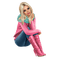 kvinna-woman-sitter--seated-pink - 免费PNG 动画 GIF