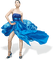Kaz_Creations Woman Femme Blue - gratis png geanimeerde GIF