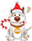 Kaz_Creations Christmas Dog Pup Dogs Colours - zdarma png animovaný GIF