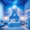 Blue Kawaii Galaxy Bedroom - nemokama png animuotas GIF