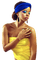 Kaz_Creations Woman Femme Yellow - png gratis GIF animado
