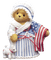 Kaz_Creations U.S.A. Deco Cute Bear - Free PNG Animated GIF