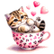 SM3 CAT PINK ANIMAL CUTE CARTOON VDAY - png gratuito GIF animata
