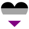 Asexual Pride heart - png gratis GIF animasi