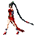 red dress strut - Gratis animeret GIF