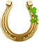 Horseshoe.Clovers.Gold.Green - PNG gratuit GIF animé