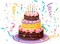 cake torte gâteau kuchen tarte happy birthday anniversaire geburtstag  tube confetti