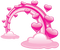 Kaz_Creations Valentine Deco Love Hearts Clouds Rainbow Pink - PNG gratuit GIF animé