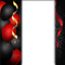 ♡§m3§♡ BDAY RED BLACK FRAME BALLONS - zdarma png animovaný GIF
