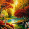 kikkapink autumn background swan lake - GIF animasi gratis GIF animasi