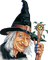 halloween hexe witch - δωρεάν png κινούμενο GIF