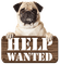 Kaz_Creations Dog Pup Dogs 🐶Text Logo Help Wanted Sign - gratis png geanimeerde GIF