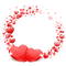 Frame red hears - gratis png geanimeerde GIF