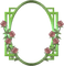 Frame, Green, Pink Flowers, Roses - Jitter.Bug.Girl - PNG gratuit GIF animé