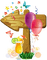 Panneau fête party anniversaire birthday sign - 無料png アニメーションGIF