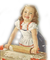 kikkapink vintage child baby girl cooking - PNG gratuit GIF animé
