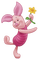 Piglet with Flower - Free PNG Animated GIF