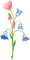 Flowers.Pink.Blue - zadarmo png animovaný GIF