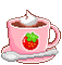 Strawberry Cup - Безплатен анимиран GIF анимиран GIF