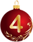 Kaz_Creations Numbers Christmas Bauble Ball 4 - besplatni png animirani GIF